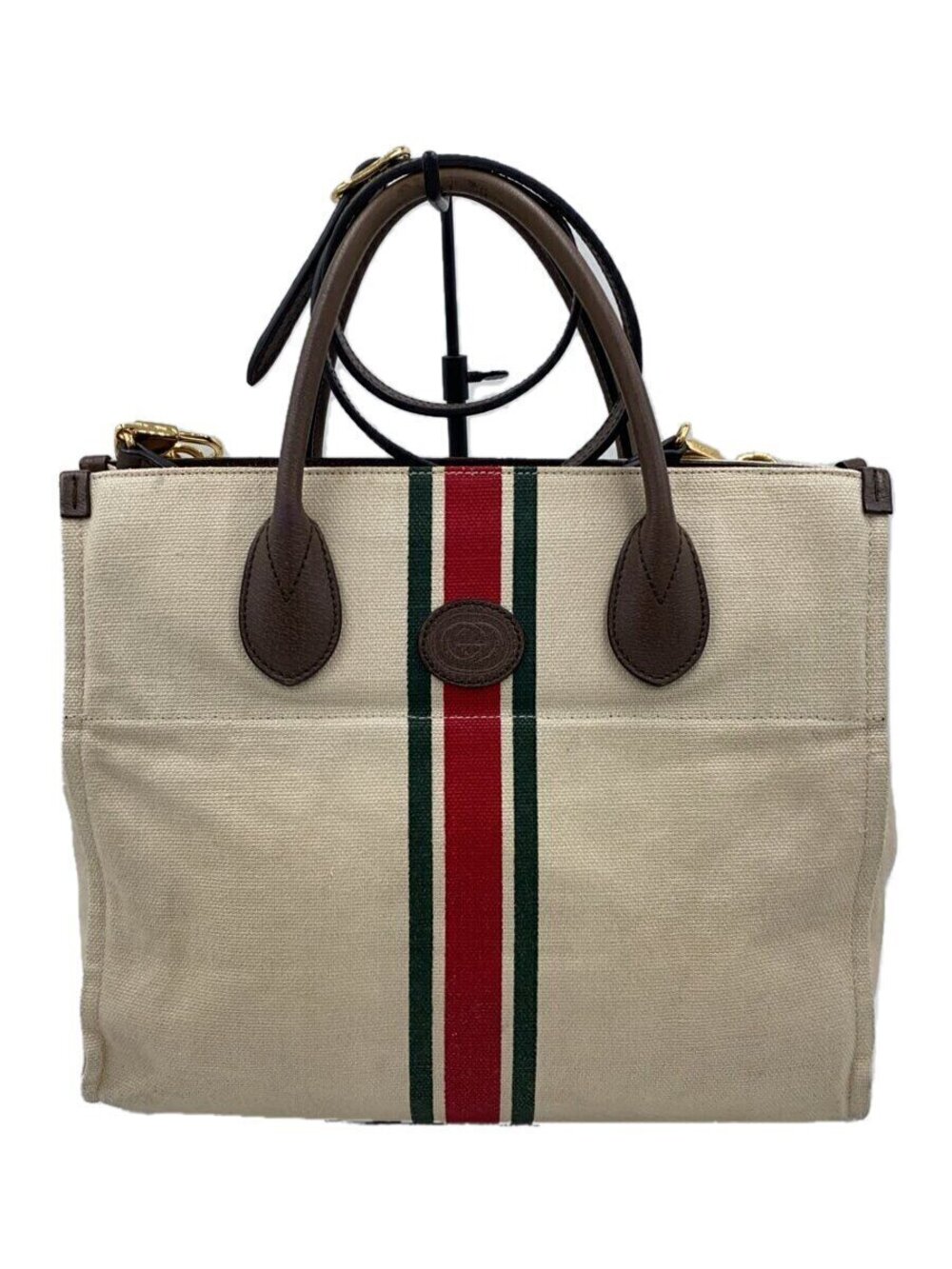 Gucci Handbag Canvas Cream